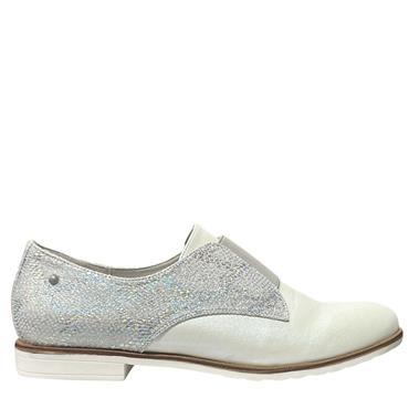 ZANNI WOMENS CROC SLIP ON SHOE - OFF WHITE