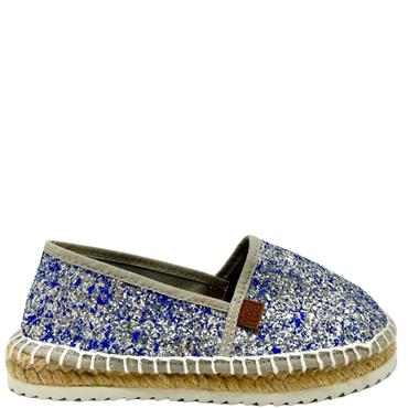 GIOSEPPO KIDS GLITTER CANVAS SHOE - BLUE GLITTER