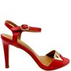SUSST GOLD TRIM ANKLE STRAP SANDAL - RED GOLD