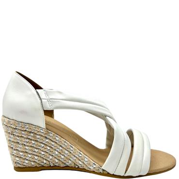 KATE APPLEBY WOMENS WEDGE STRAP SANDAL - WHITE