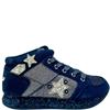 LELLI KELLY GLITTER LIGHTS TIE BOOT - BLUE SUEDE