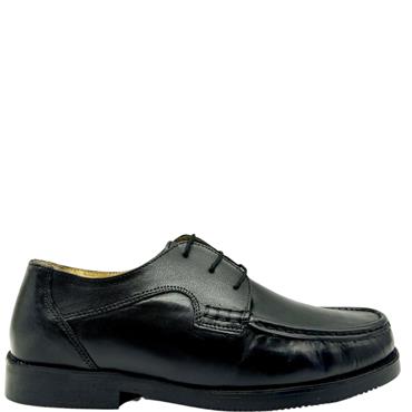 LUCA MANCINI GTS WIDE MOCC FIT TIE SHOE - BLACK