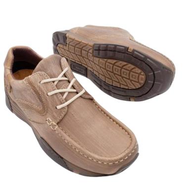 WRANGLER MENS LACE SHOE - TAN SCRATCH