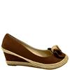 REDZ BOW WEDGE SHOE - BROWN