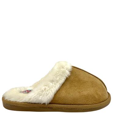 H FEET LDS BACKLESS SLIPPER - CAMEL