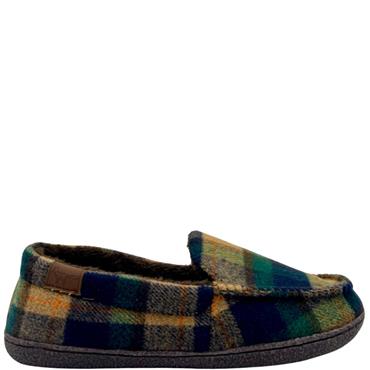 JO & JOE MENS FUR LINED CLOSED SLIPPER - BROWN