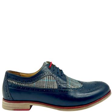 JUSTIN REECE LDS BROGUE TIE SHOE - NAVY