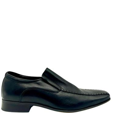 MORGAN SLIP ON SHOE - BLACK LEATHER