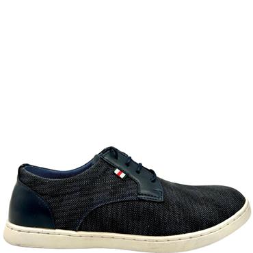 MORGAN GTS CASUAL CANVAS TIE SHOE - NAVY