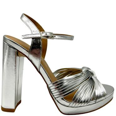 TRUFFLE P/FORM STRAP SANDAL - SILVER