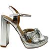 TRUFFLE P/FORM STRAP SANDAL - SILVER