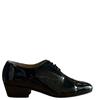 MONTECATINI CUBAN HEEL LACE SHOE - BLACK