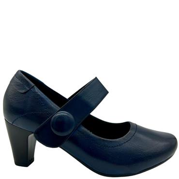 NINE TO FIVE LDS STRAP COURT SHOE - NAVY