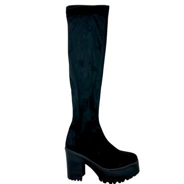 TRUFFLE P/FORM KNEE HI ZIP BT - BLACK