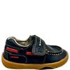 PEDIPED BOYS VEL DECK SHOE - NAVY