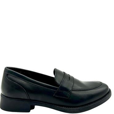 HAPPY DAY SLIP ON LOAFER - BLACK LEATHER