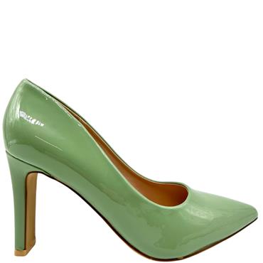 VALENTINO CONTE WOMENS COURT SHOE - GREEN PATENT