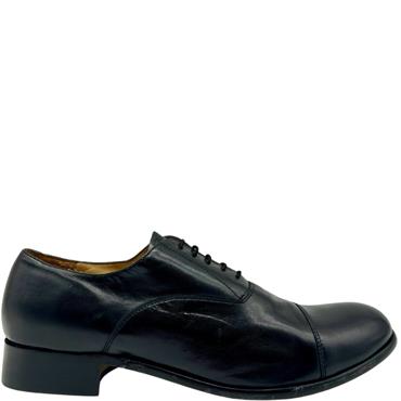 THOMAS BLUNT TOE CAP TIE SHOE - BLACK