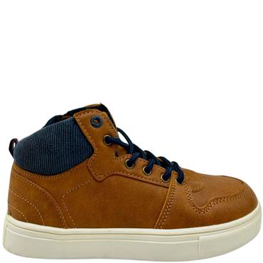 TOMMY BOWE BOYS ZIP LACE ANKLE BOOT - CAMEL