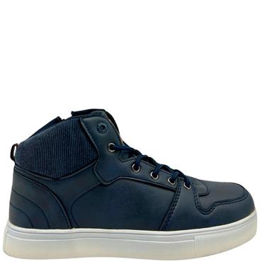 TOMMY BOWE BOYS ZIP LACE ANKLE BOOT - NAVY