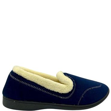 SHOETREE LDS CLOSED SLIPPER - NAVY CREAM
