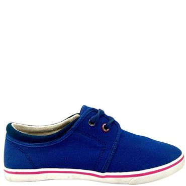 POD CANVAS TIE SHOE - NAVY
