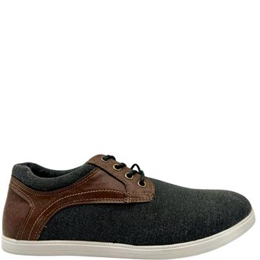 GJK MENS CASUAL LACE SHOE - BLACK BROWN