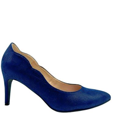 SORENTO WOMENS POINT TOE COURT SHOE - NAVY