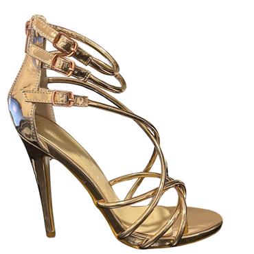 TRUFFLE HI HEEL STRAP SDL - ROSE GOLD