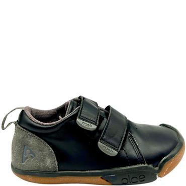 PLAE 2 VEL STRAP SHOE - BLACK LEATHER