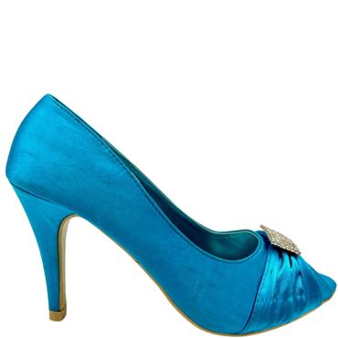 LAURA B PEEPTOE COURT - TURQUOISE