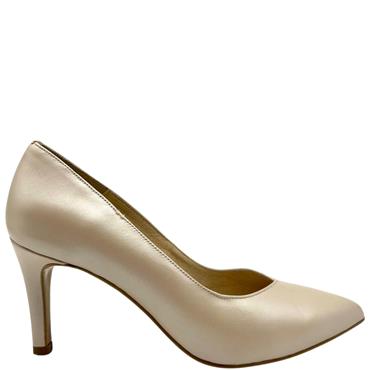 EMIS WOMENS POINT TOE COURT SHOE - BEIGE
