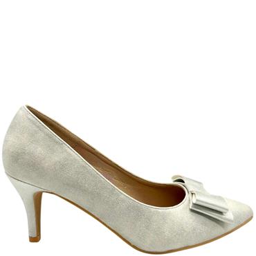 SORENTO WOMENS BOW COURT SHOE - PEARL