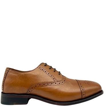 BYRON LEATHER TIE SHOE - TAN