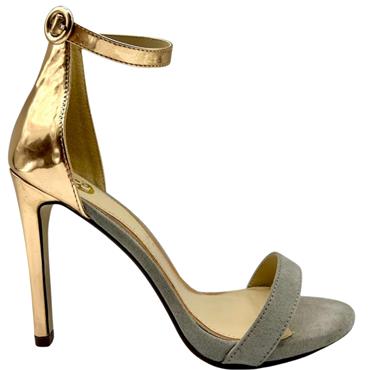 MILLIE WOMENS HIGH HEEL IN SANDAL - GREY ROSEGOLD