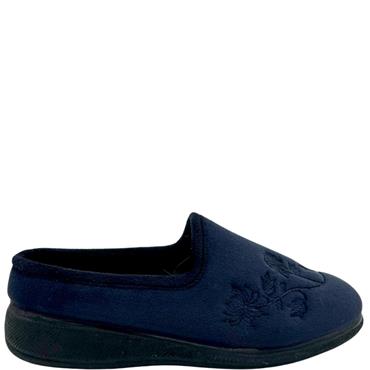 SILENTNIGHT LADIES SLIPPER - NAVY