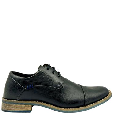 CHARLES SOUTHWELL T/CAP TIE SHOE - BLACK
