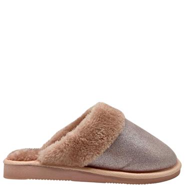 JO & JOE WOMENS FUR LINED SLIPPER - PINK