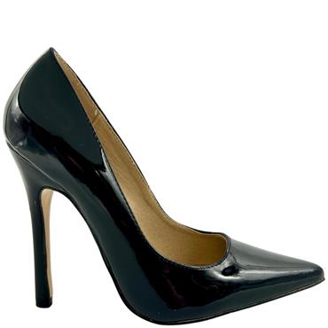 LAURA B HI HEEL COURT SHOE - BLACK PATENT