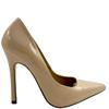 LAURA B HI HEEL COURT SHOE - NUDE PATENT
