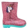 JO & JOE GIRLS SPARKLE WELLY - PINK GLITTER