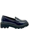 ZANNI WOMENS SLIP ON LOAFER - NAVY PATENT