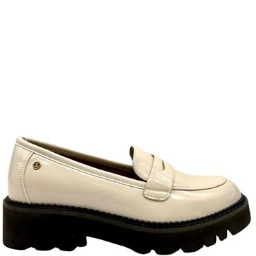 ZANNI WOMENS SLIP ON LOAFER - NUDE PATENT