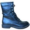 REDZ WOMENS 9 EYE LACE  ZIP BOOT - BLACK