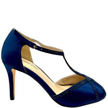 V CONTE LDS DIAMANTE T STRAP SANDAL - NAVY