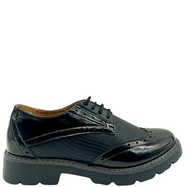 ZANNI WOMENS LACE SHOE - BLACK PATENT