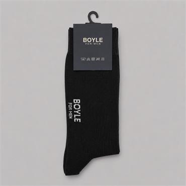 Boyle For Men Plain Cotton Socks  Black