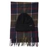 Barbour Swinton Beanie & Scarf Gift Set Navy