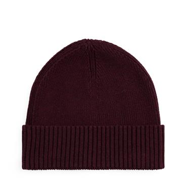 Tommy Hilfiger TH Flag Pima Cotton Beanie Burgundy