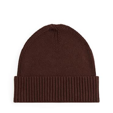 Tommy Hilfiger TH Flag Pima Cotton Beanie Walnut